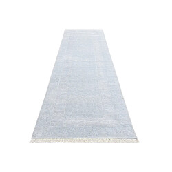 Avis Vidal Tapis de couloir en laine 394x99 bleu Darya