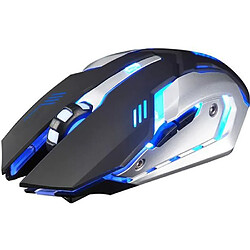 Professional LED optique USB souris san fil rechargeable, Jeux de Souris Gaming Bluetooth, Gamer Souris Noir