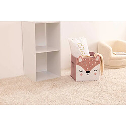 Avis Atmosphera, Createur D'Interieur Lot de 2 boites de rangement Biche en velours - 29x29x29cm - Rose