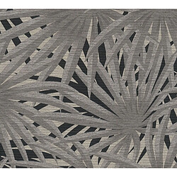 As Creation Livingwalls papier peint feuilles tropicales gris et noir