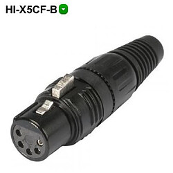 XLR Fiche femelle droite Hicon HI-X5CF-B Nombre de pôles: 5 noir 1 pc(s)