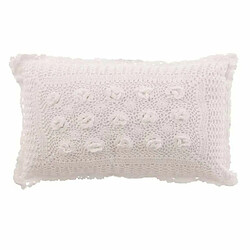 Paris Prix Coussin Déco Dentelles 30x50cm Blanc