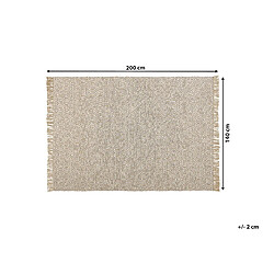 Beliani Tapis beige à motif géométrique 140 x 200 cm POZANTI