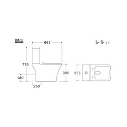 Avis Karag Pack WC Rimless à poser NATALIA 77x66,5x35,5 cm - avec abattant à frein de chute