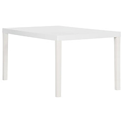 Avis vidaXL Table de jardin 150x90x72 cm PP Blanc