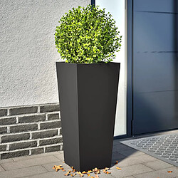 vidaXL Jardinières 2 pcs noir 35x35x75 cm acier