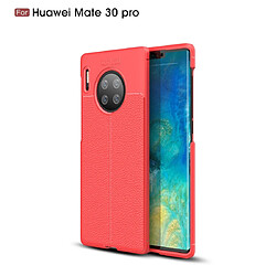 Wewoo Coque Souple Pour Huawei Mate 30 Pro Litchi TPU Antichoc Case Rouge