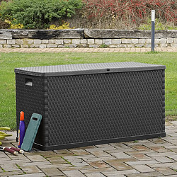 Acheter vidaXL Boîte de stockage de jardin Anthracite 120x56x63 cm PP Rotin