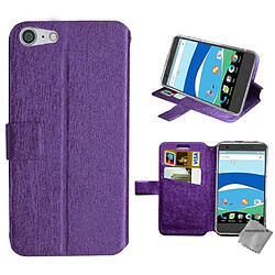 Htdmobiles Housse etui portefeuille pour Orange Neva 80 + film ecran - MAUVE