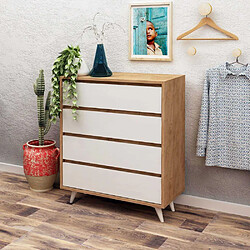 Hanah Home Commode en aggloméré 4 tiroirs Suvera.