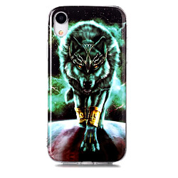 Coque en TPU noctilucent flexible Loup pour votre Apple iPhone XR 6.1 pouces