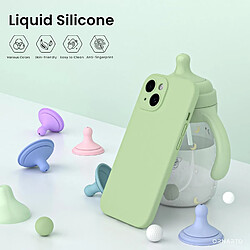 Acheter Coque Silicone Verte + Verre Trempe Pour iPhone 15 Little Boutik®