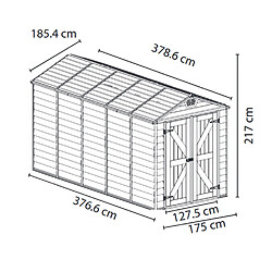 Abris de jardin 6.6m² gris - 704952 - PALRAM