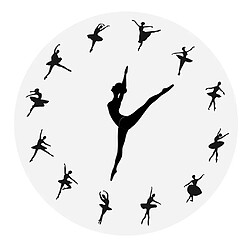 Acheter Yoga Danse Horloges Horloge Créative Montre Déco Maison Décalage Temps Ballet