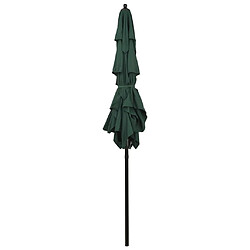 Avis Maison Chic Parasol Jardin | Parasol à 3 niveaux avec mat en aluminium Vert 2x2 m - GKD48743