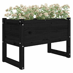 Avis Maison Chic Jardinière,Bac à fleurs - pot de fleur Noir 78x40x52 cm Bois massif de pin -GKD22175