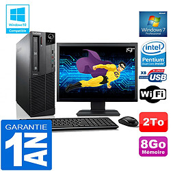 PC Lenovo M92p SFF Intel G630 Ram 8Go Disque 2 To Wifi W7 Ecran 19" - Occasion