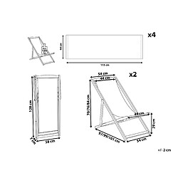 Avis Beliani Chaise longue Bois Marron foncé ANZIO