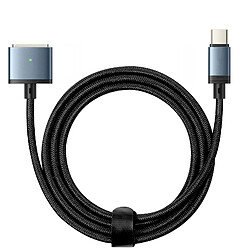 Avizar Câble USB C vers MagSafe 3 pour MacBook Pro et Air M2 Nylon 2m 140W Noir et Bleu