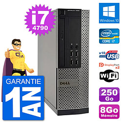 PC Dell OptiPlex 7020 SFF Intel i7-4790 RAM 8Go Disque Dur 250Go Windows 10 Wifi - Occasion