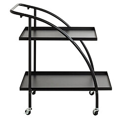 Acheter Pegane Chariot de service, desserte en métal coloris noir -longueur 68 x profondeur 42 x hauteur 71cm