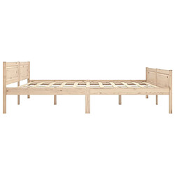 Avis Maison Chic Lit adulte - Lit simple Cadre de lit,Structure du lit Contemporain Bois de pin massif 200x200 cm -MN86661