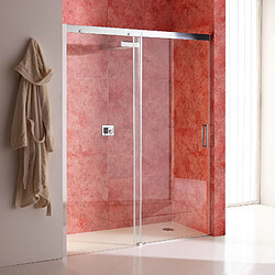 Kiamami Valentina PORTE DE DOUCHE EN NICHE 120 CM PAROI FIXE À GAUCHE VERRE TRANSPARENT DREAM