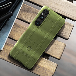 Avis Avizar Coque pour Xperia 1 V Silicone Antichoc Motif en relief Rugged Shield Vert Kaki