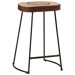 vidaXL Tabourets de bar lot de 2 marron foncé 41x29x62 cm