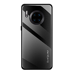 Wewoo Coque Pour Huawei Mate 30 Pro étui de protection en verre dégradé de texture noir