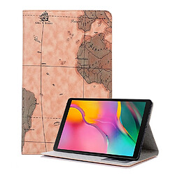 Wewoo Housse Coque Etui en cuir avec rabat horizontal Texture Map pour Galaxy Tab A 10.1 2019 T510 / T515avec porte-cartes et porte-cartesavec aléatoire