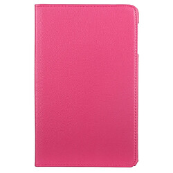 Wewoo Etui en cuir à rotation horizontale à 360 degrés avec texture Litchi pour Galaxy Tab A 10.5, avec support (Rose rouge)