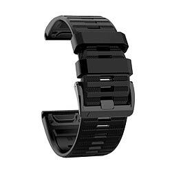 Bracelet de montre en silicone pour Garmin Fenix6X / Fenix5X / FeniX3 HR / D2 / Descent MK1 Noir