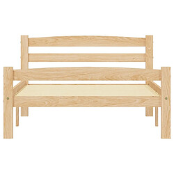 Avis Maison Chic Lit adulte - Lit simple Cadre de lit,Structure du lit Contemporain Bois de pin massif 90x200 cm -MN52421