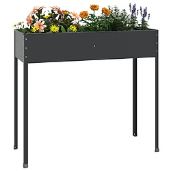 Avis Maison Chic Jardinière,Bac à fleurs - pot de fleur Anthracite 100,5x40,5x90 cm Acier galvanisé -GKD83474