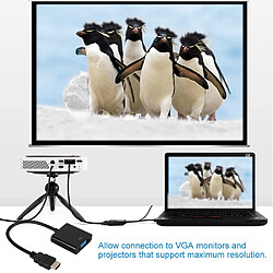 Acheter Convertisseur vidéo câble adaptateur 720p / 1080p HDMI mâle à VGA femelle Adaptateur convertisseur vidéo pour ordinateur