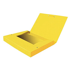 Chemise box Oxford 24 x 32 cm dos 4 cm - jaune - Lot de 10