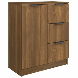 Maison Chic Buffet,Meuble de Rangement,commode pour salon,Cuisine Chêne marron 60x30x70 cm Bois d'ingénierie -MN71064