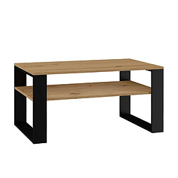 Vivaldi Table Basse Modern III Chene Artisan Noir 90 cm