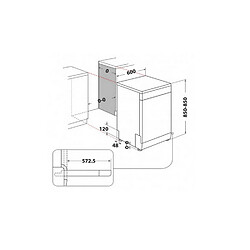 Lave-vaisselle 60cm 14 couverts 44db - wfc3c34x - WHIRLPOOL pas cher