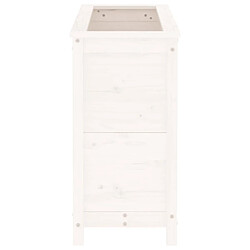 Acheter vidaXL Jardinière blanc 82,5x40x78 cm bois massif de pin