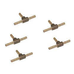 Avis 10 pcs Laiton T Type Joiner Carburant Tuyau Joiner Tee Connecteur Air Eau Gaz