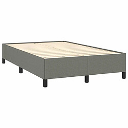 Acheter Maison Chic Lit adulte- Lit + matelas,Sommier à lattes de lit avec matelas gris foncé 120x190cm tissu -GKD15408