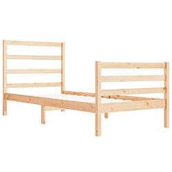 Avis vidaXL Cadre de lit sans matelas bois de pin massif 90x190 cm