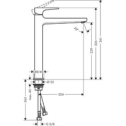 Mitigeur de lavabo HANSGROHE Metropol poignée manette, bonde Push-Open chromé - 32512000