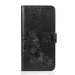 Wewoo Etui à rabat horizontal en cuir PU avec motif gaufré pour iPhone XR, avec support, logements pour cartes et portefeuille (noir)