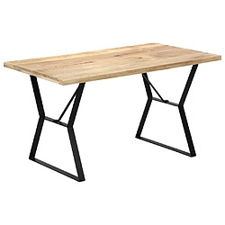 vidaXL Table à manger 140x80x76 cm Bois de manguier massif 