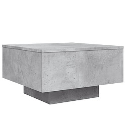 vidaXL Table basse gris béton 55x55x31 cm bois d'ingénierie