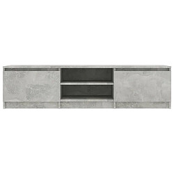 Avis vidaXL Meuble TV Gris béton 140x40x35,5 cm Bois d'ingénierie