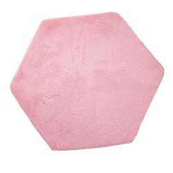 peluche douce enfants tente tapis tapis coussin coussin chambre - hexagonal rose